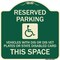 Signmission Reserved Parking Vehicles with Dis or Dis Vet Plates or State Disabled Card This Space, G-1818-22999 A-DES-G-1818-22999 - alternate 1